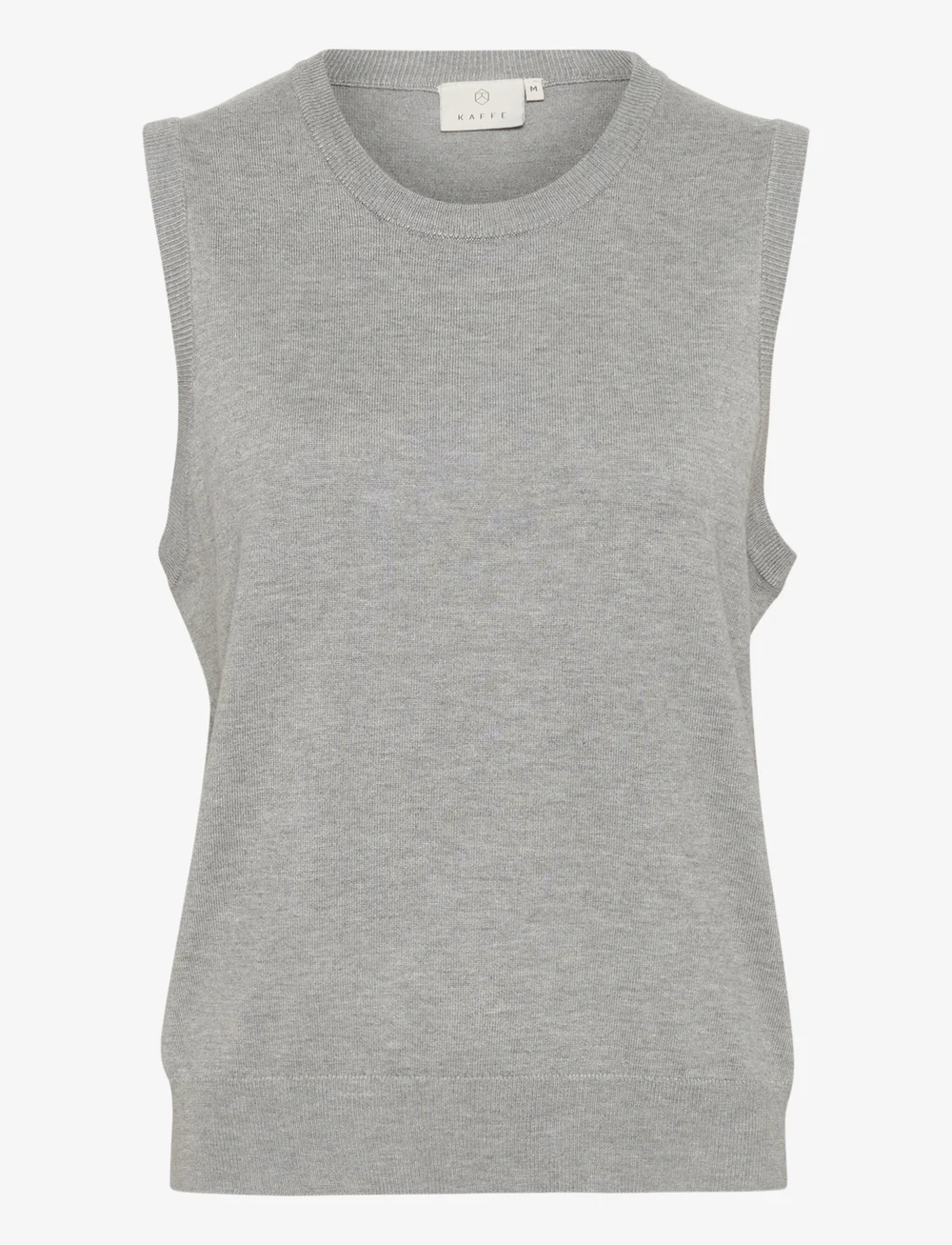 Kaffe - KAlizza Knit Slipover - kootud vestid - grey melange - 1
