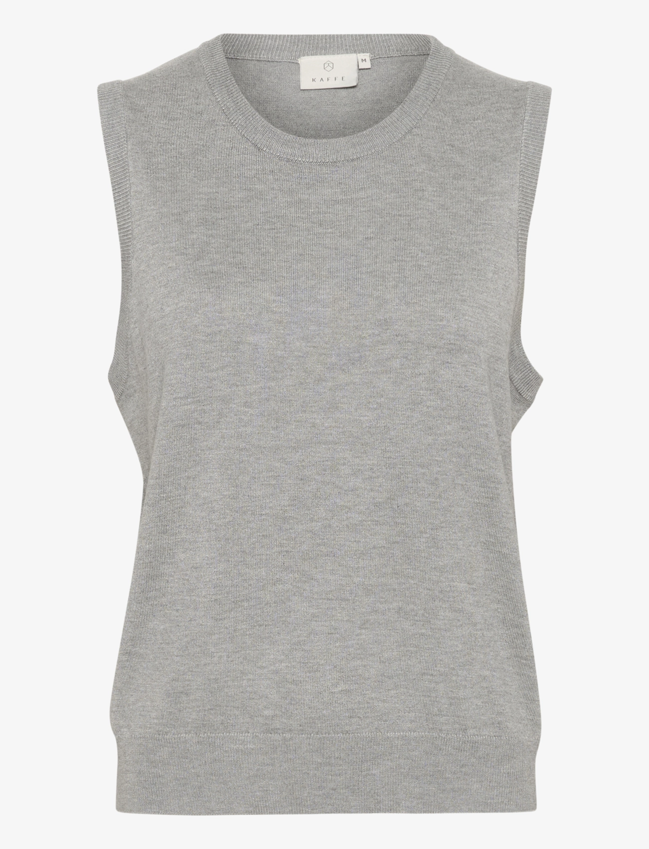 Kaffe KAlizza Knit Slipover - Västar - GREY MELANGE / grey