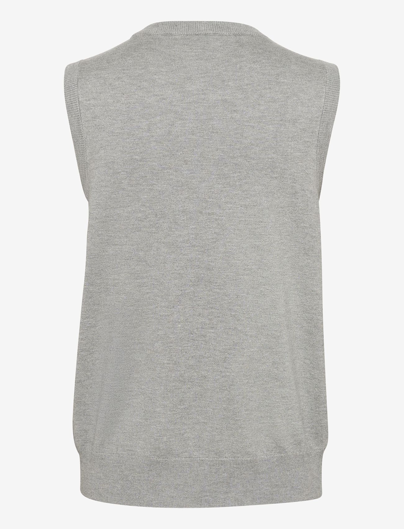 Kaffe - KAlizza Knit Slipover - gestrickte westen - grey melange - 2