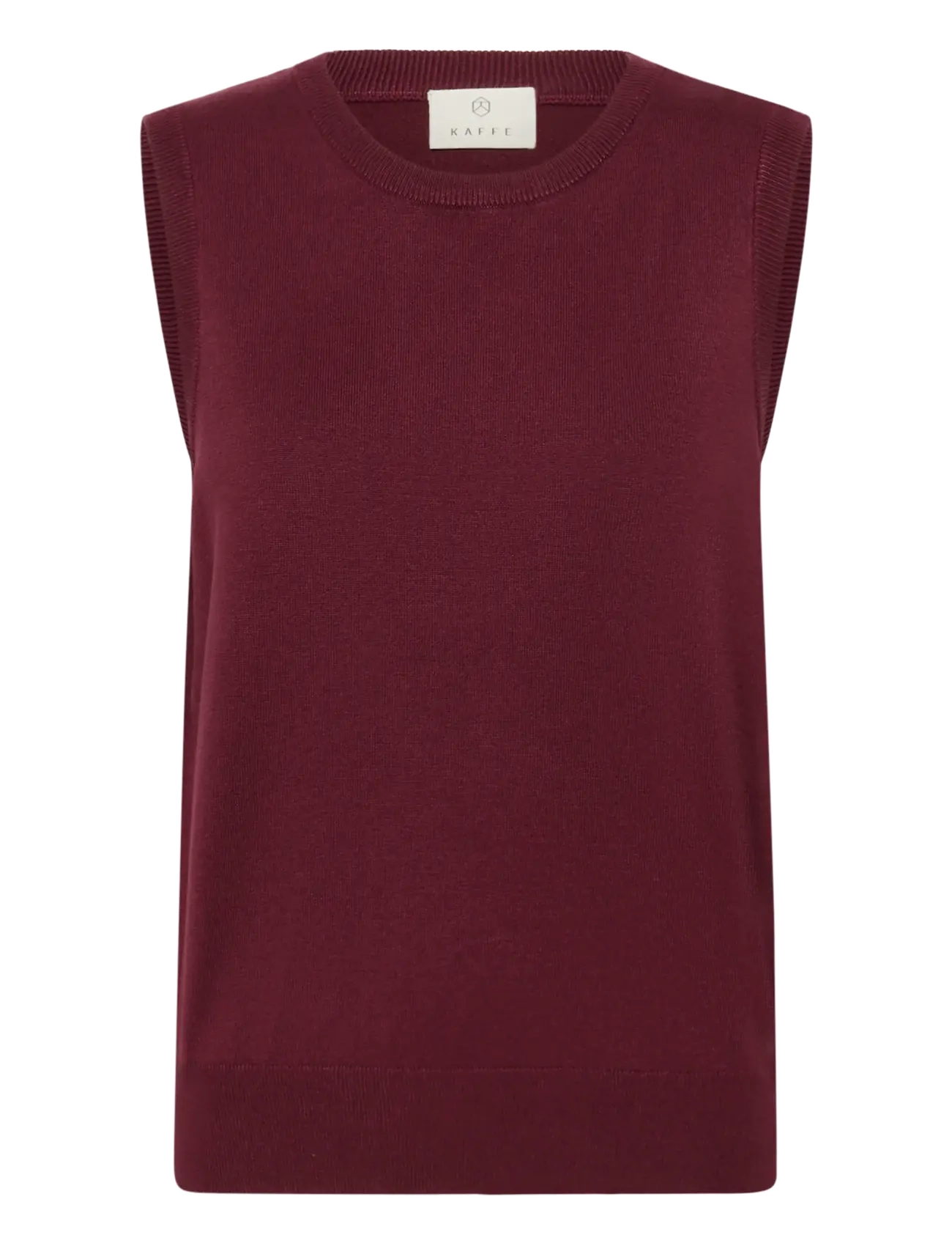 Kaffe Kalizza Knit Slipover, Kvinder, Strikket Slipover, Bordeaux, Str: XS