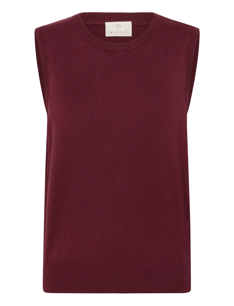 Kaffe - KAlizza Knit Slipover - strickwesten - windsor wine - 0