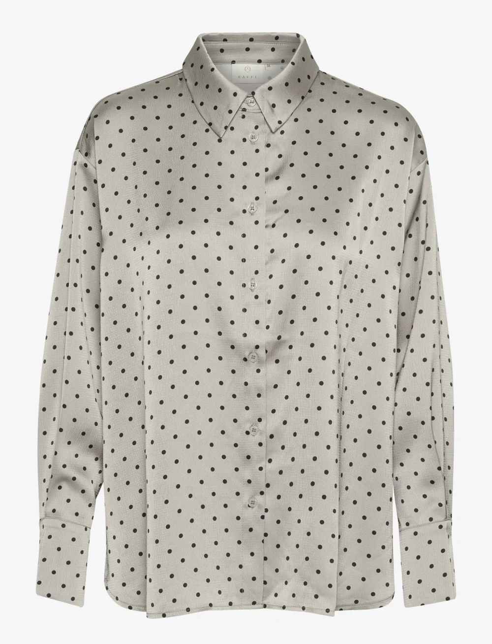 Kaffe - KAdonna Shirt - pikkade varrukatega särgid - steeple gray/black dot - 1