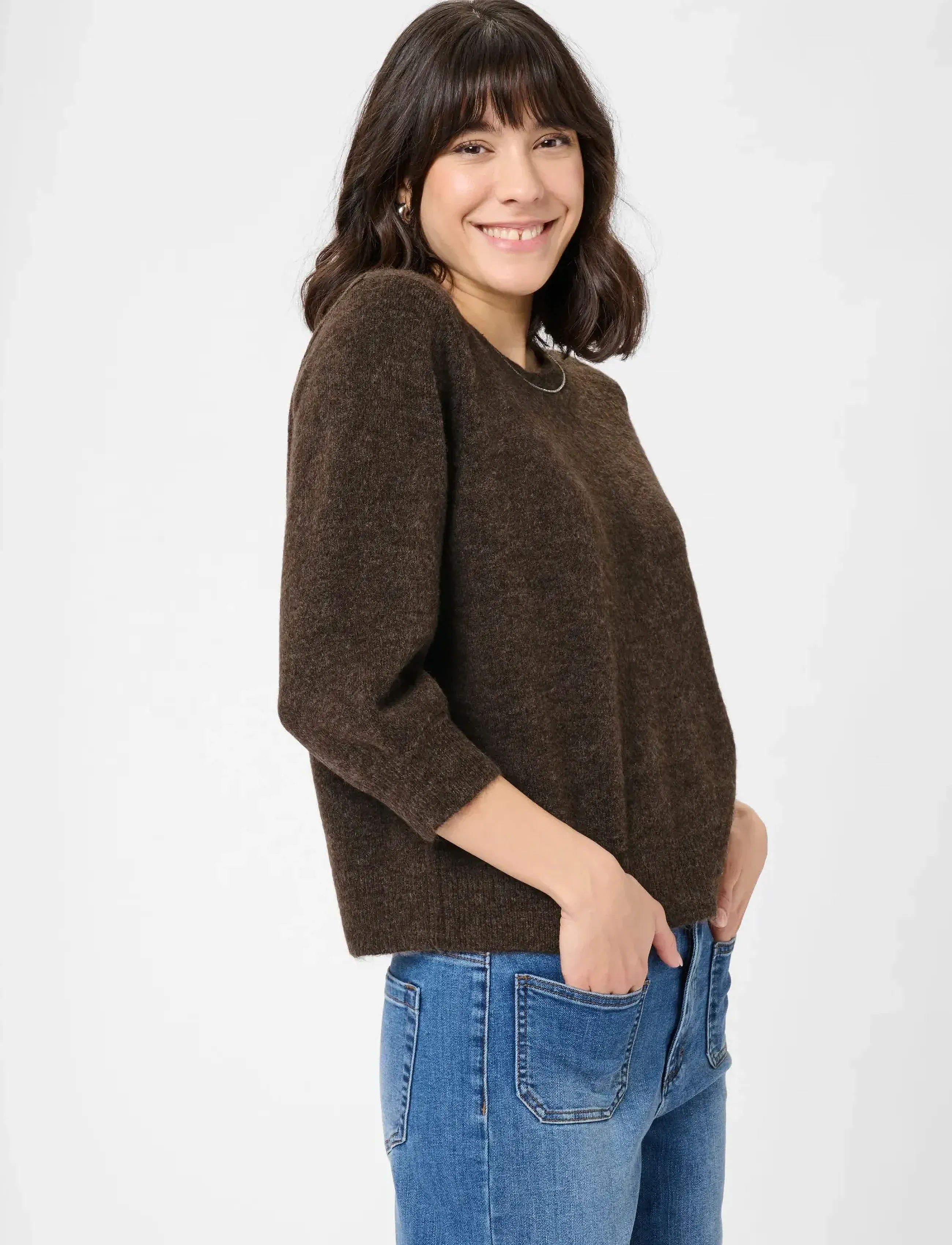 Kaffe Kameridith Pullover, L, Brown, Strik > Trøjer, Dame