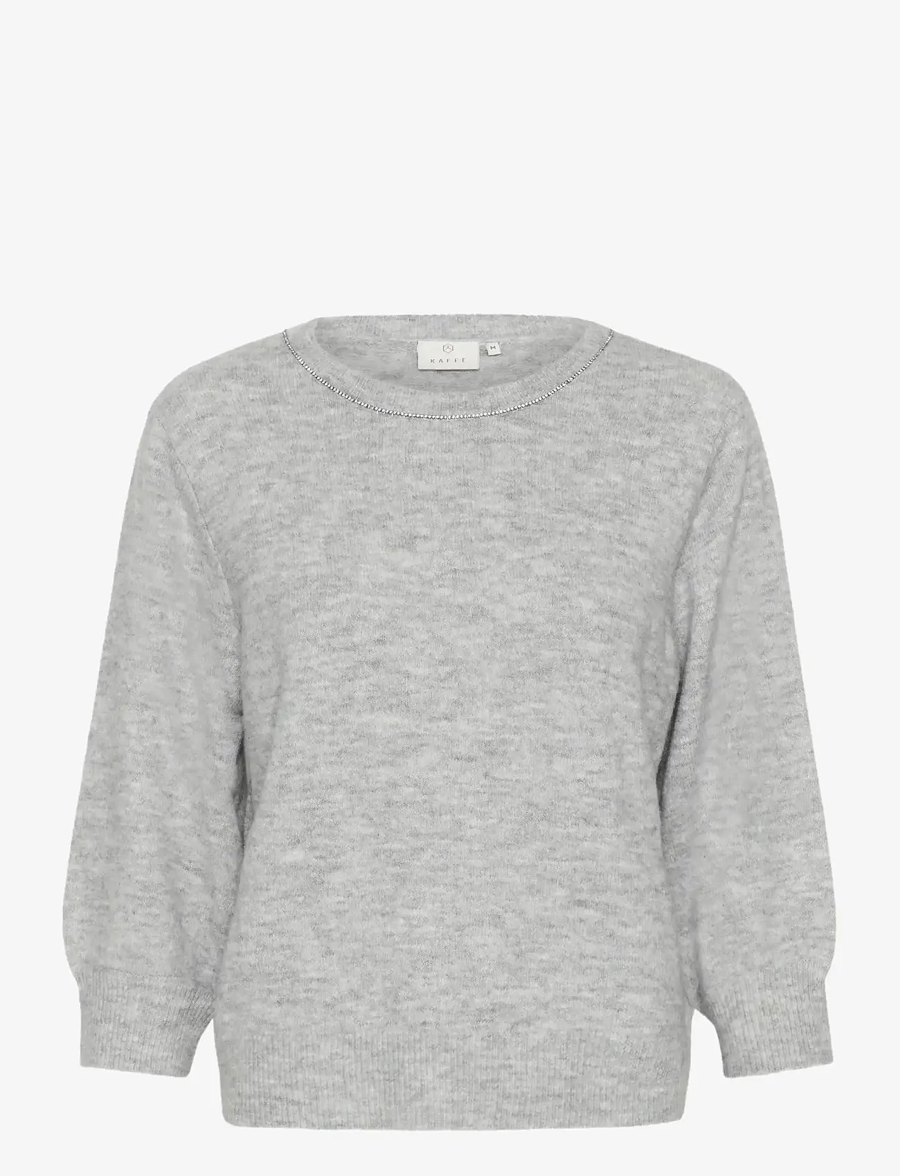 Kaffe - KAmeridith Pullover - efterårstøj - grey melange - 0