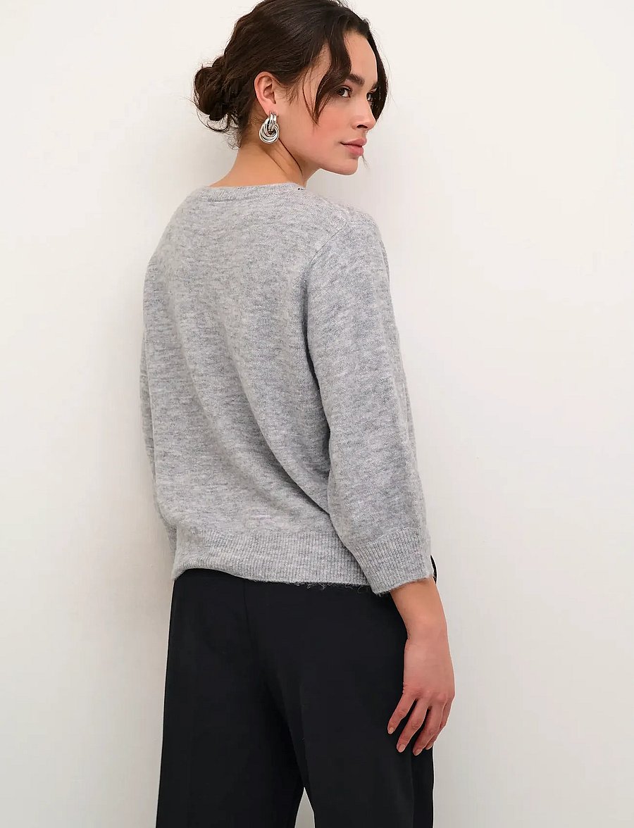 Kaffe - KAmeridith Pullover - pullover - grey melange - 4