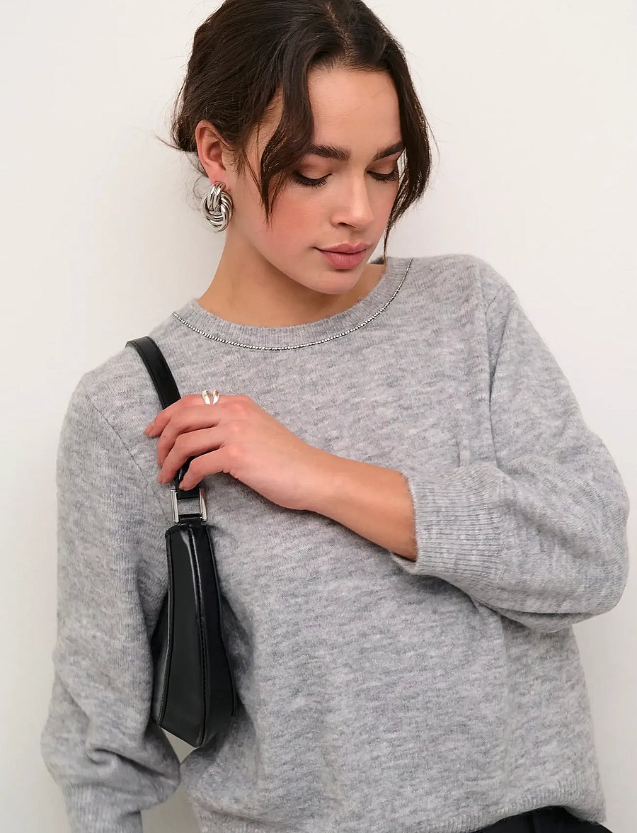 Kaffe - KAmeridith Pullover - pullover - grey melange - 5