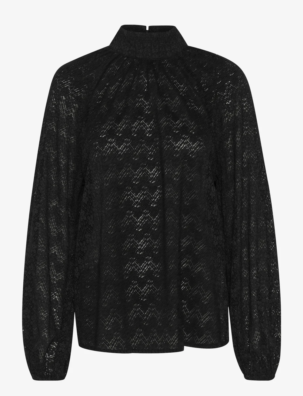 Kaffe - KAsmilla Lace Blouse - pikkade varrukatega pluusid - black deep - 0