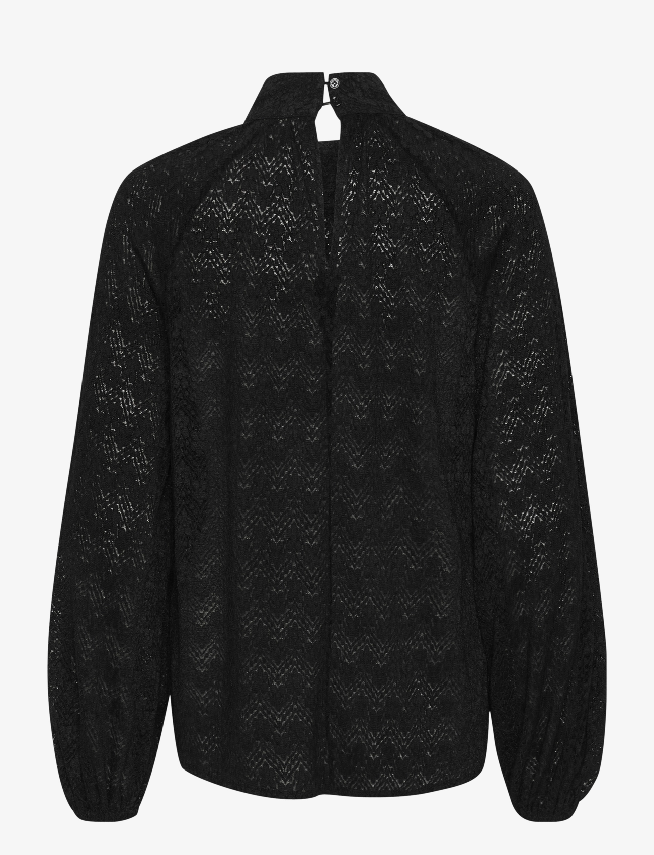 Kaffe - KAsmilla Lace Blouse - blūzes ar garām piedurknēm - black deep - 1