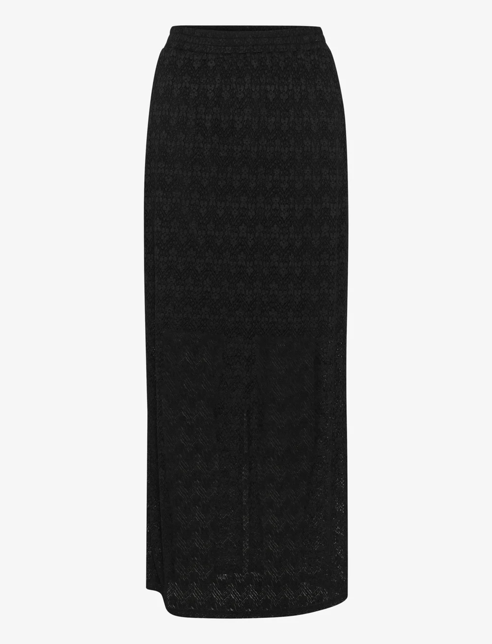 Kaffe - KAsmilla Lace skirt - midi kjolar - black deep - 0