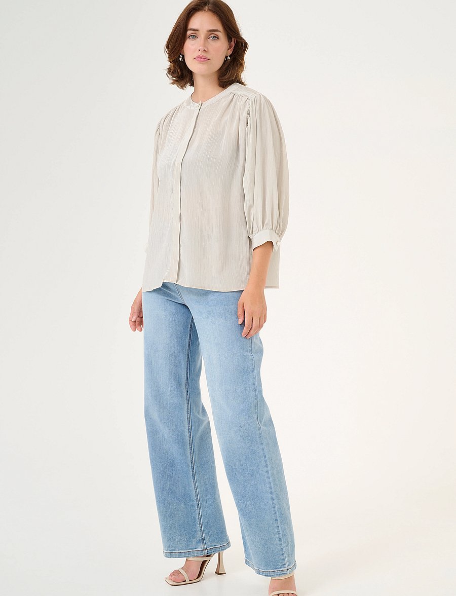 Kaffe - KAolina Shirt - kurzärmlige hemden - moonstruck - 3
