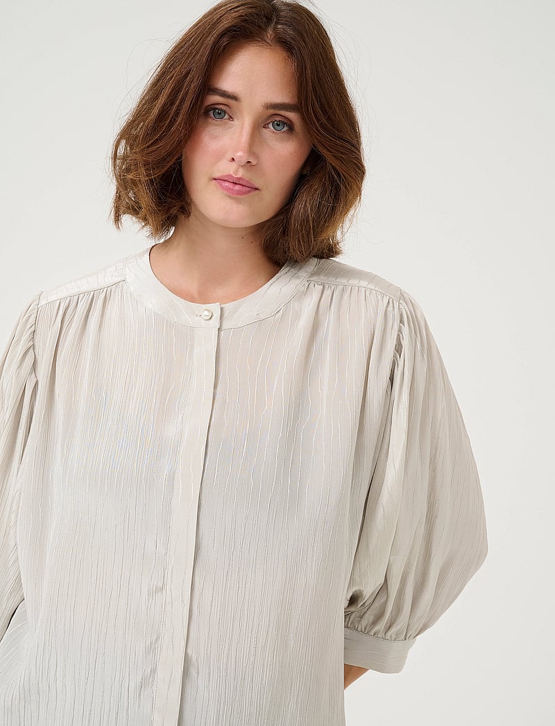 Kaffe - KAolina Shirt - kurzärmlige hemden - moonstruck - 5