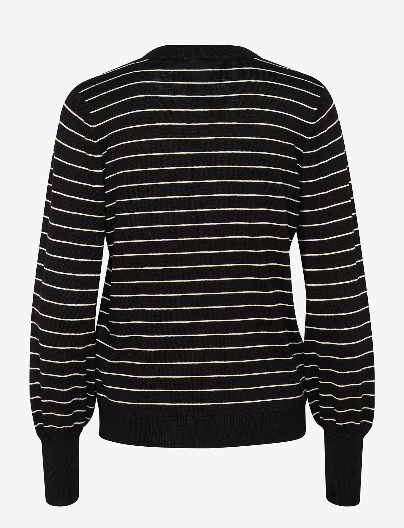 Kaffe - KAlizza Striped Pullover - black /turtledove slim stripe - 1