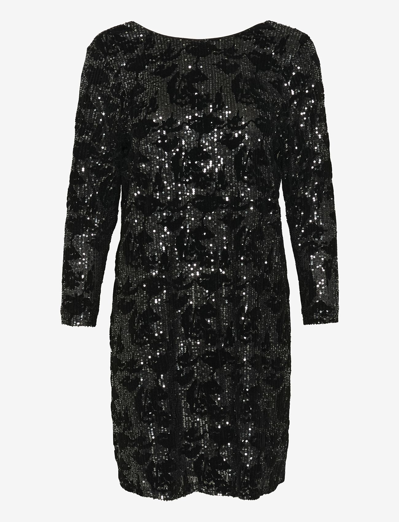 Kaffe - KAgritt Sequin Dress - paillettenkleider - black/dark silver sequin - 1