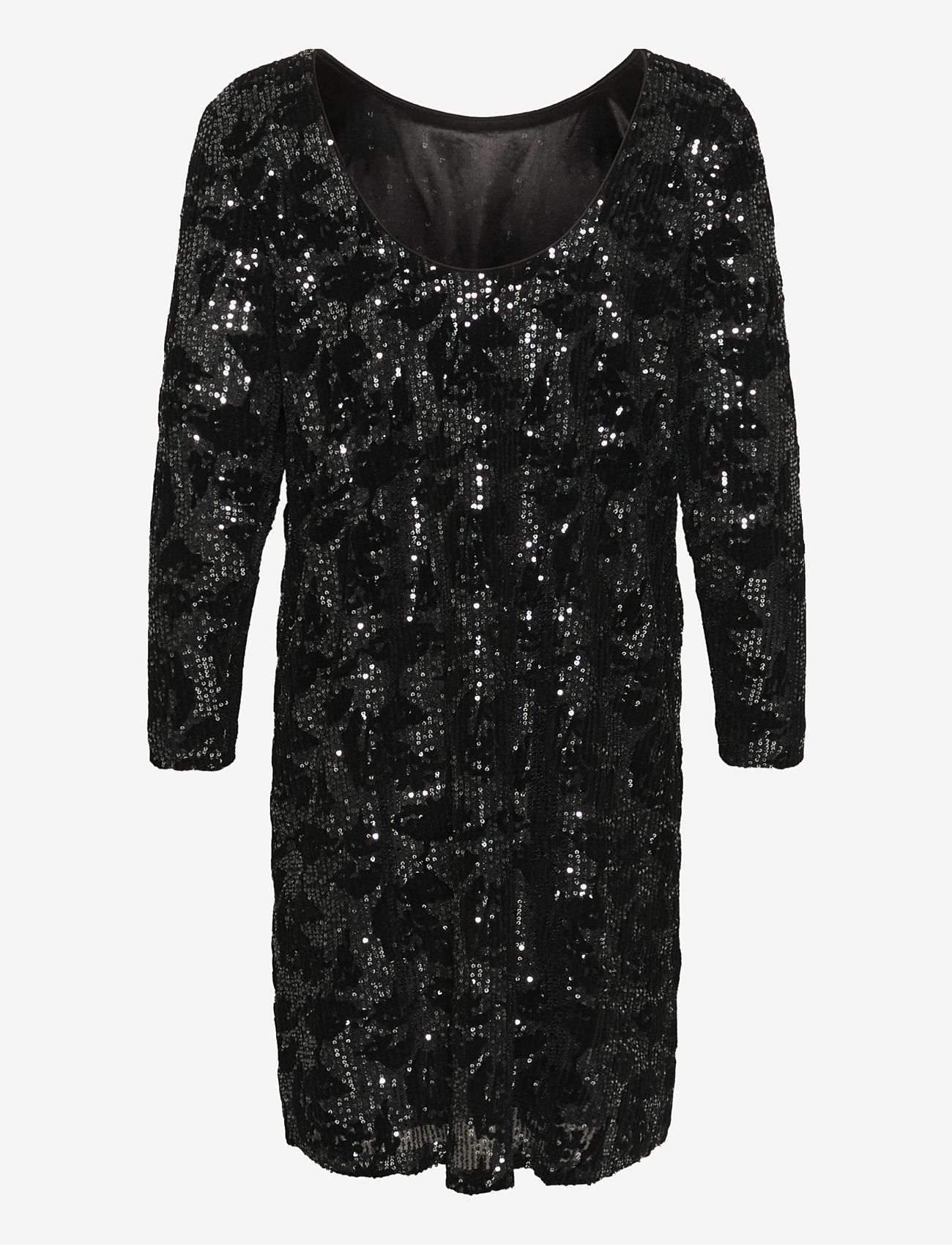 Kaffe - KAgritt Sequin Dress - paillettenkleider - black/dark silver sequin - 2