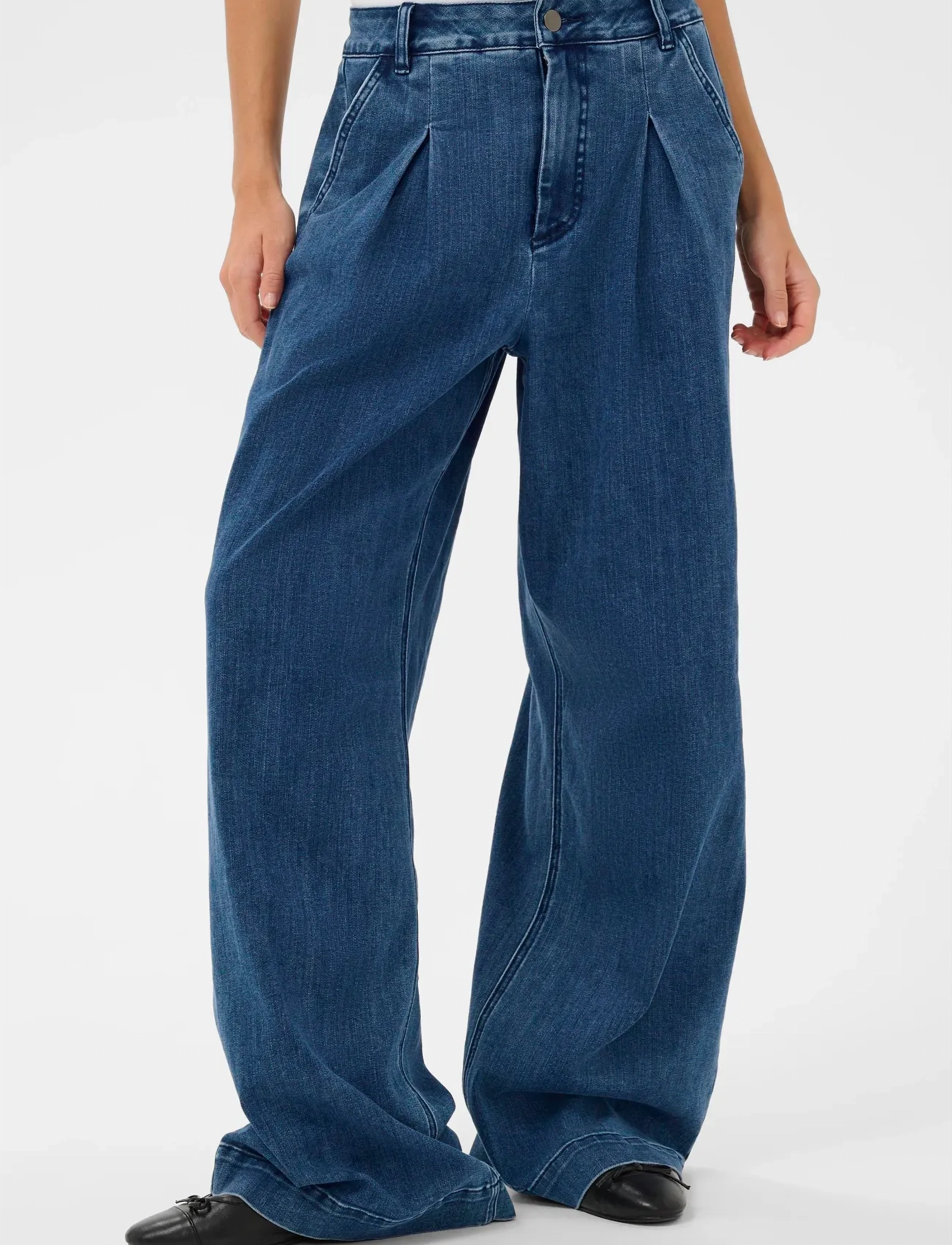 Kaffe KAlea Wide Jeans - Tøj - MEDIUM BLUE DENIM / blue
