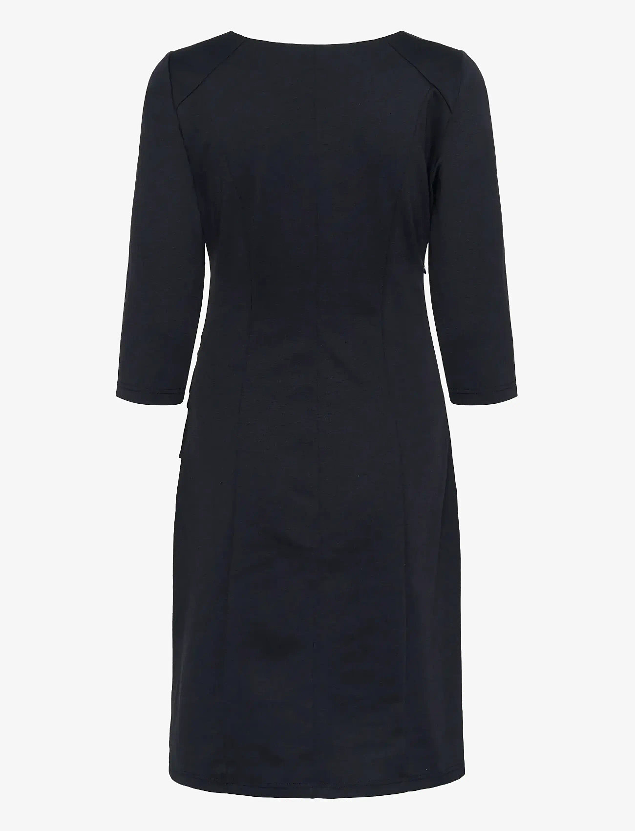 Kaffe - KAindia V-neck 3/4 SL Dress - etuikleider - black deep - 2