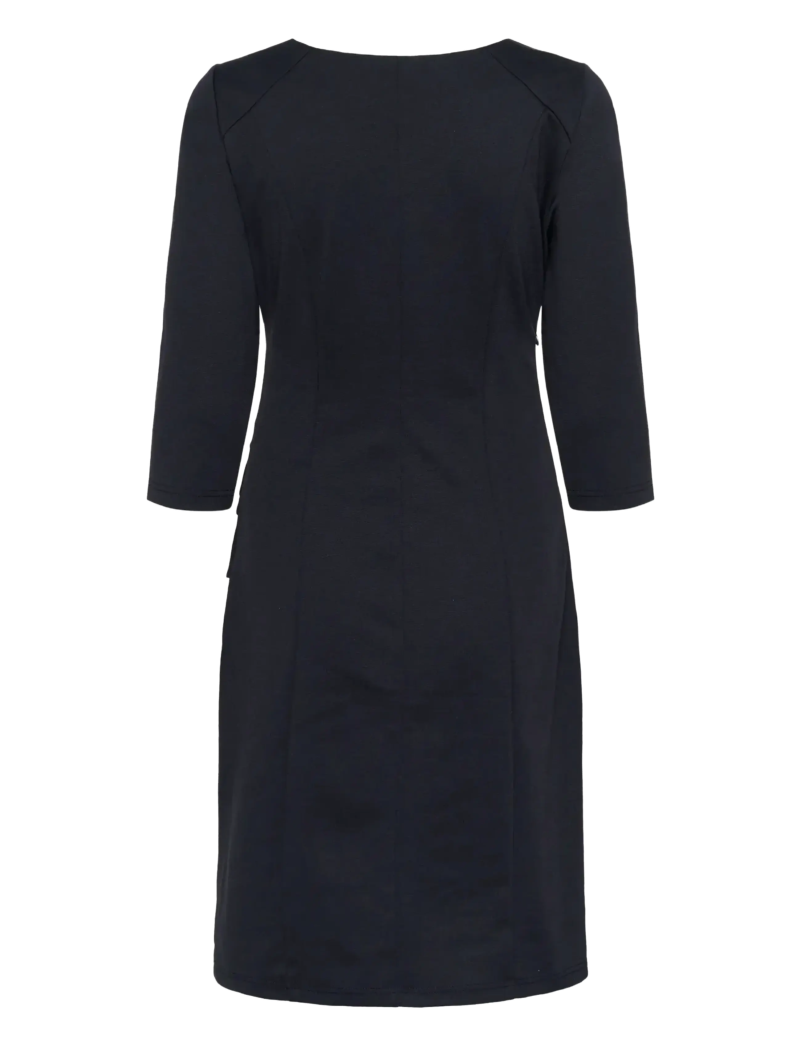 Kaffe - KAindia V-neck 3/4 SL Dress - aptemptos suknelės - black deep - 2