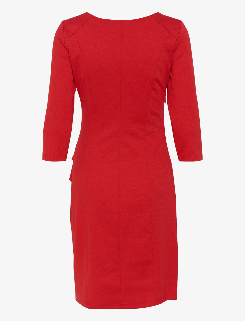 Kaffe - KAindia V-neck 3/4 SL Dress - stramme kjoler - haute red - 2