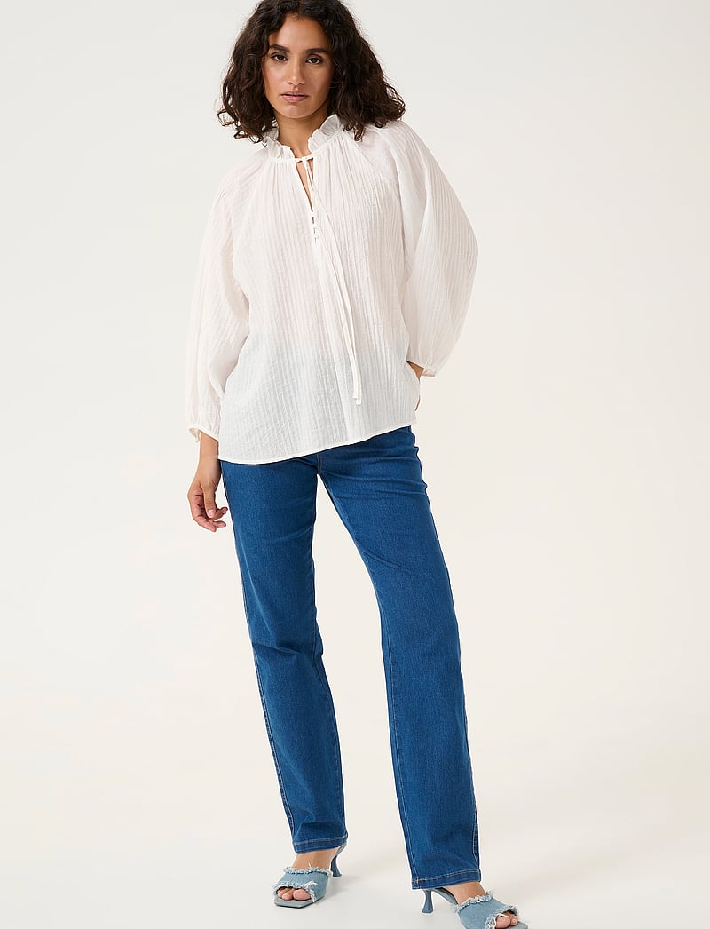 Kaffe - KAlianna Blouse - långärmade blusar - chalk - 3