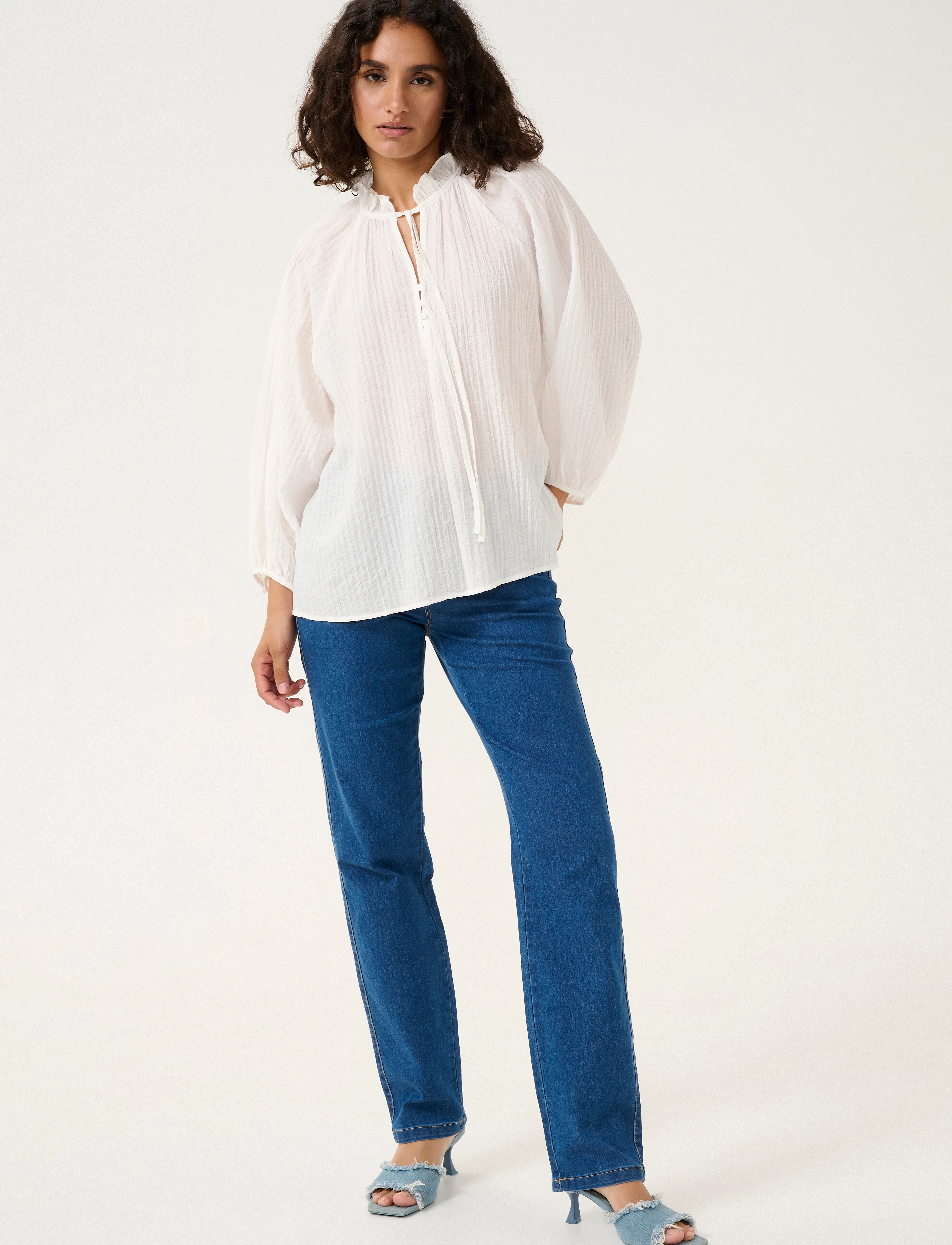 Kaffe - KAlianna Blouse - langermede bluser - chalk - 3