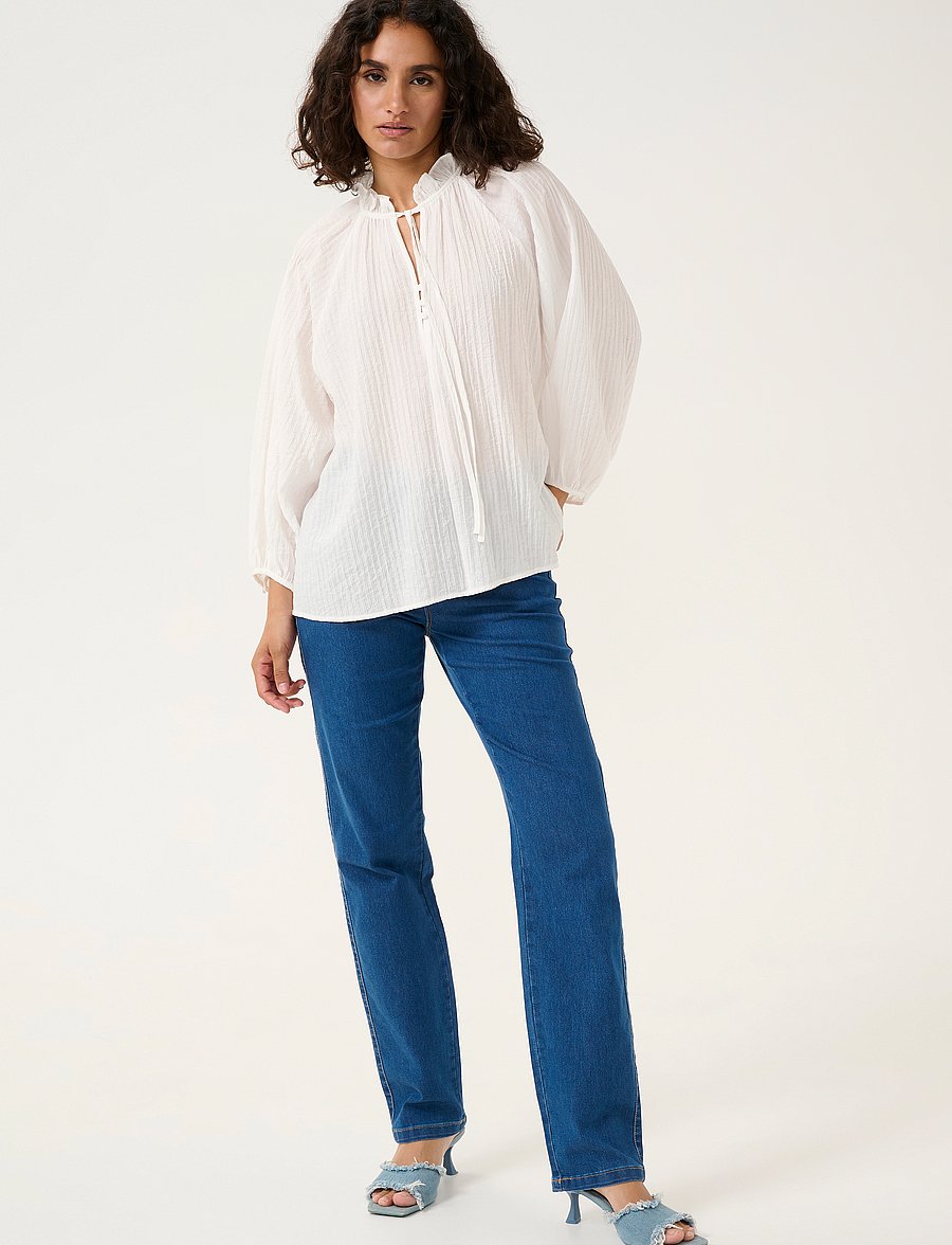 Kaffe - KAlianna Blouse - langermede bluser - chalk - 3