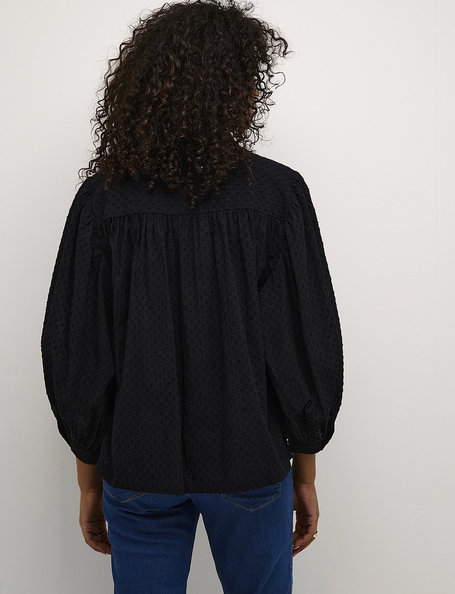 Kaffe - KAroca Blouse - langärmelige blusen - black deep - 4