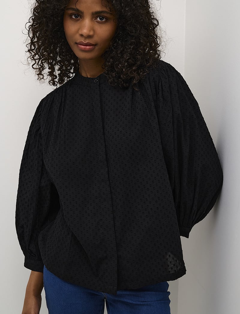 Kaffe - KAroca Blouse - langärmlige blusen - black deep - 5