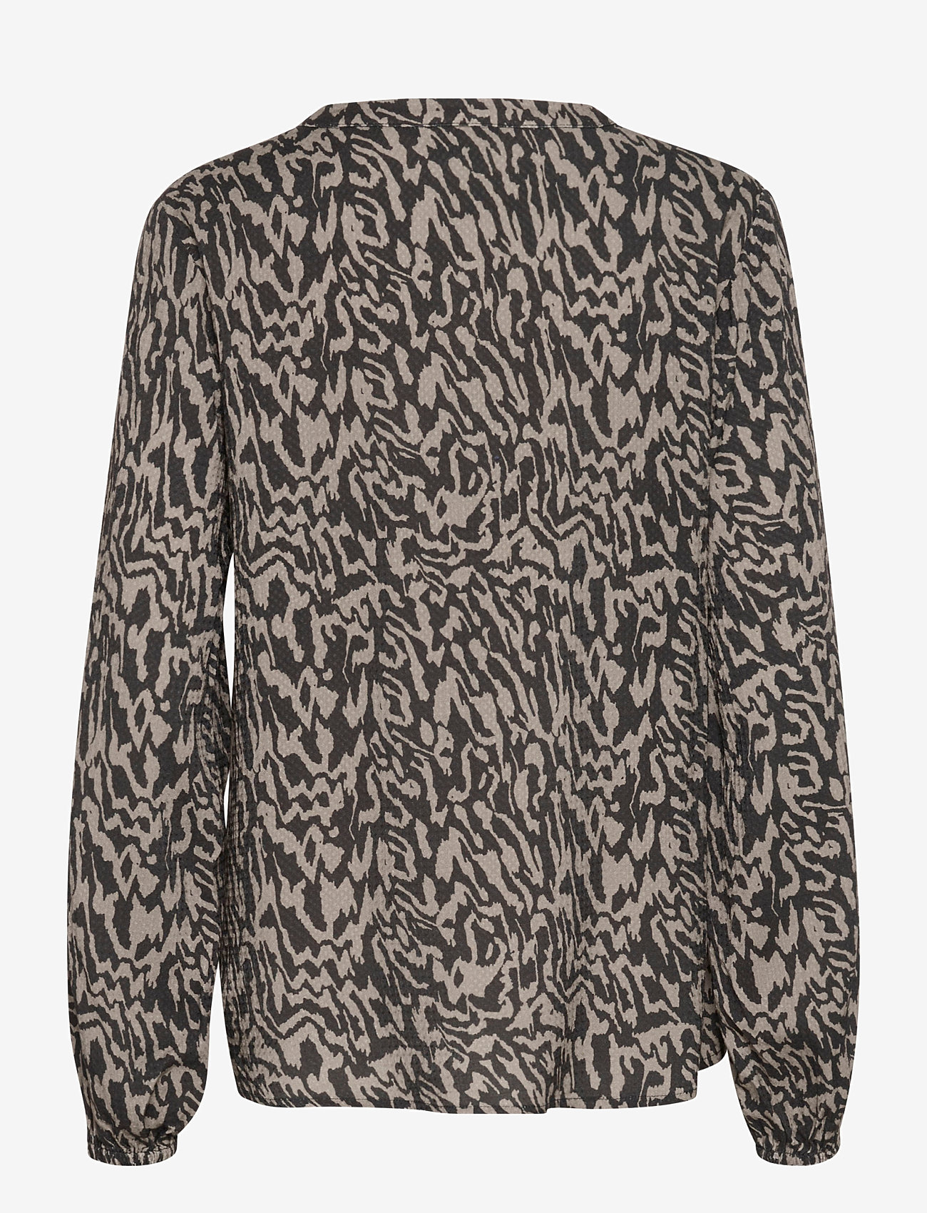 Kaffe - KAmathilde Blouse - langærmede bluser - black/elephant graphic lines - 1