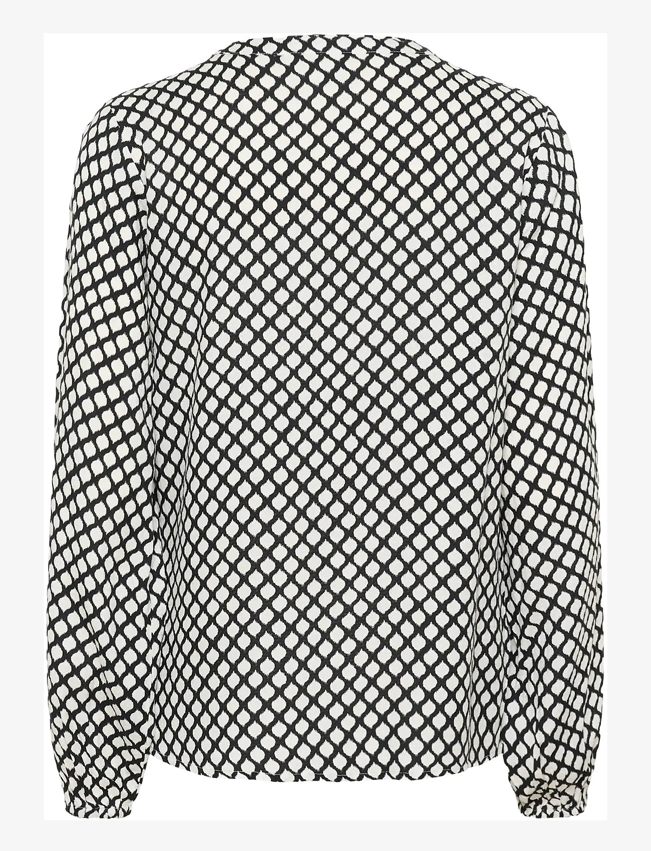 Kaffe - KAmathilde Blose - pikkade varrukatega pluusid - black/chalk graphic print - 2