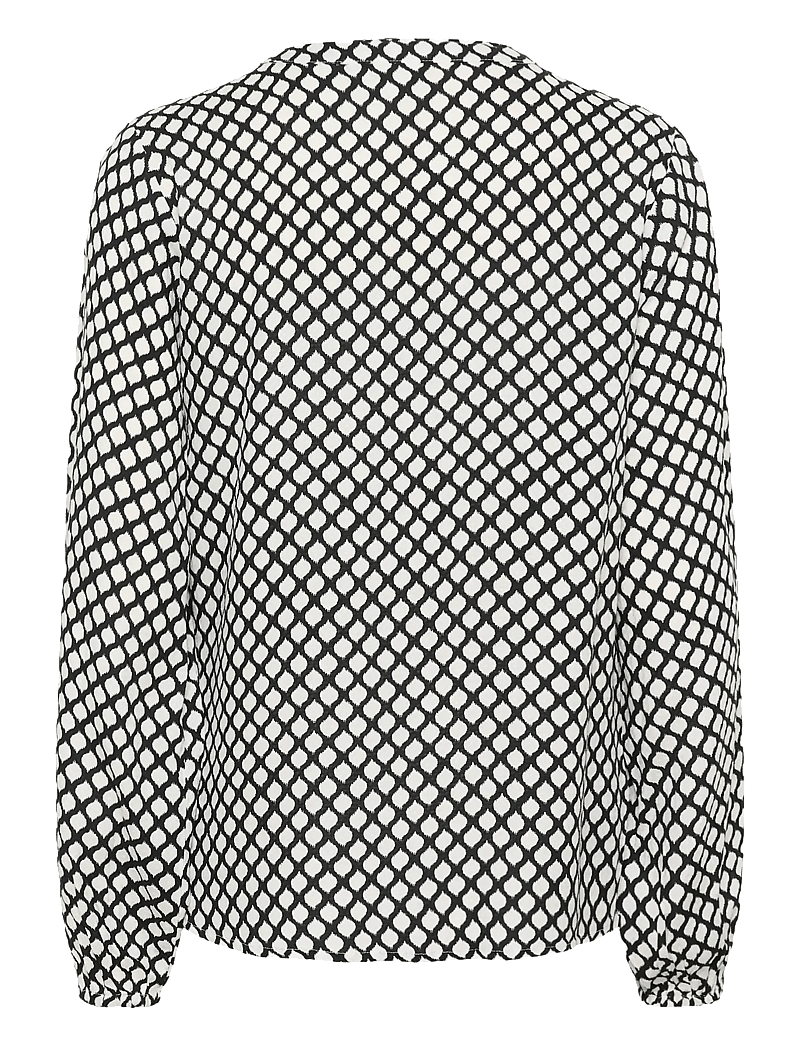 Kaffe - KAmathilde Blose - langärmlige blusen - black/chalk graphic print - 2