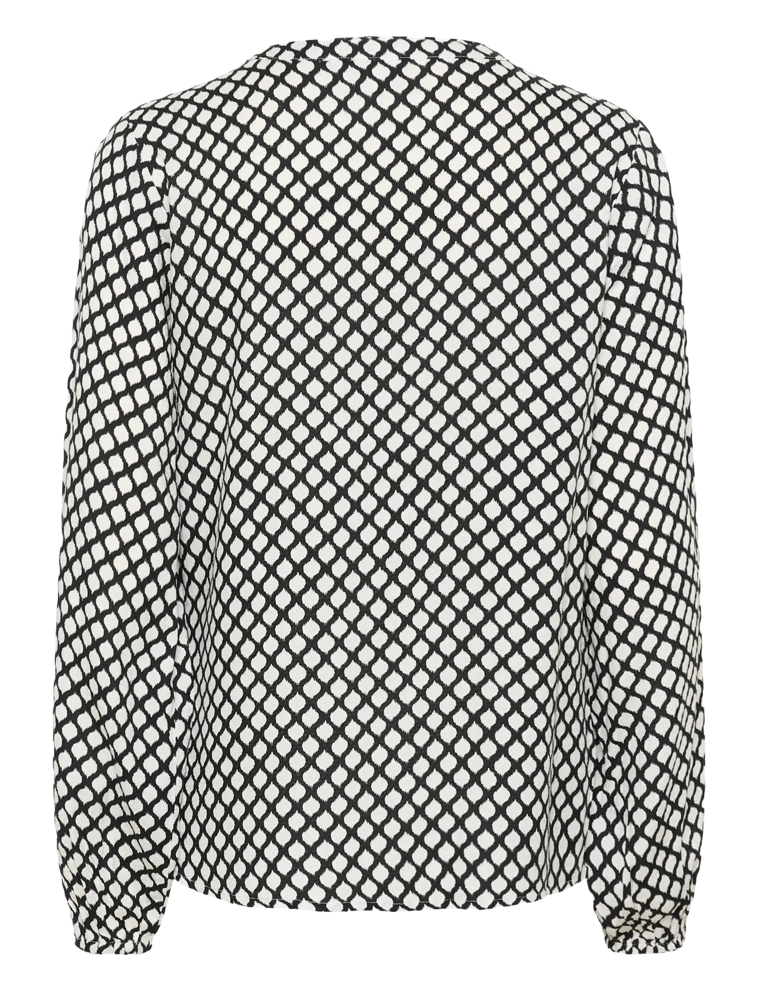 Kaffe - KAmathilde Blouse - langærmede bluser - black/chalk graphic print - 2