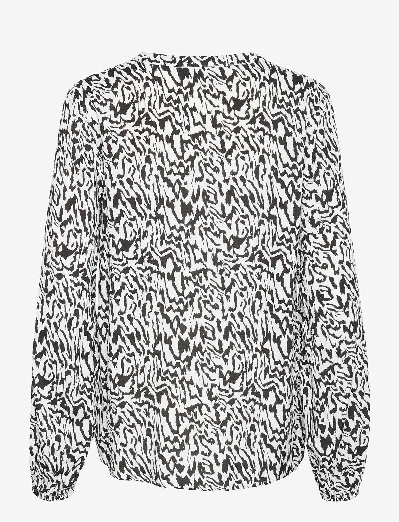 Kaffe - KAmathilde Blouse - long sleeved blouses - chalk/black graphic lines - 2