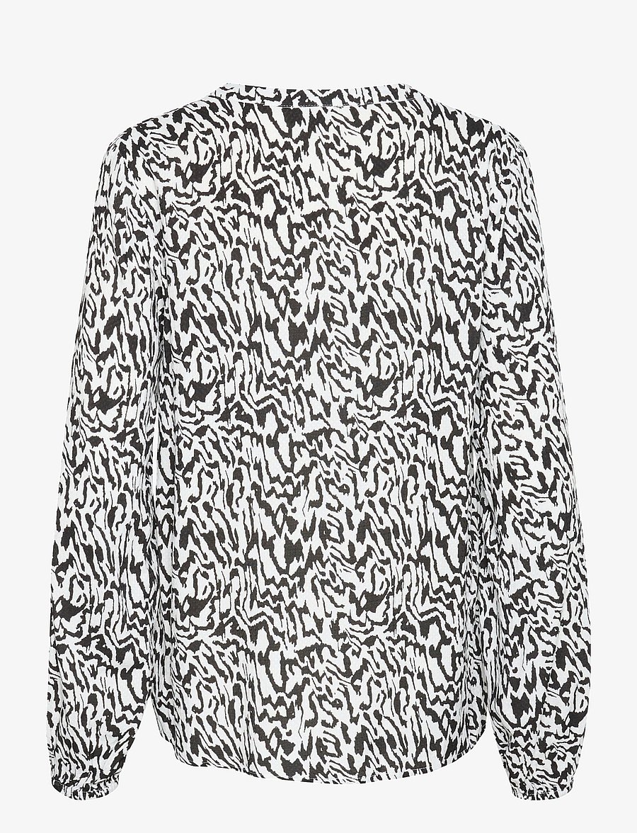 Kaffe - KAmathilde Blose - langärmelige blusen - chalk/black graphic lines - 2
