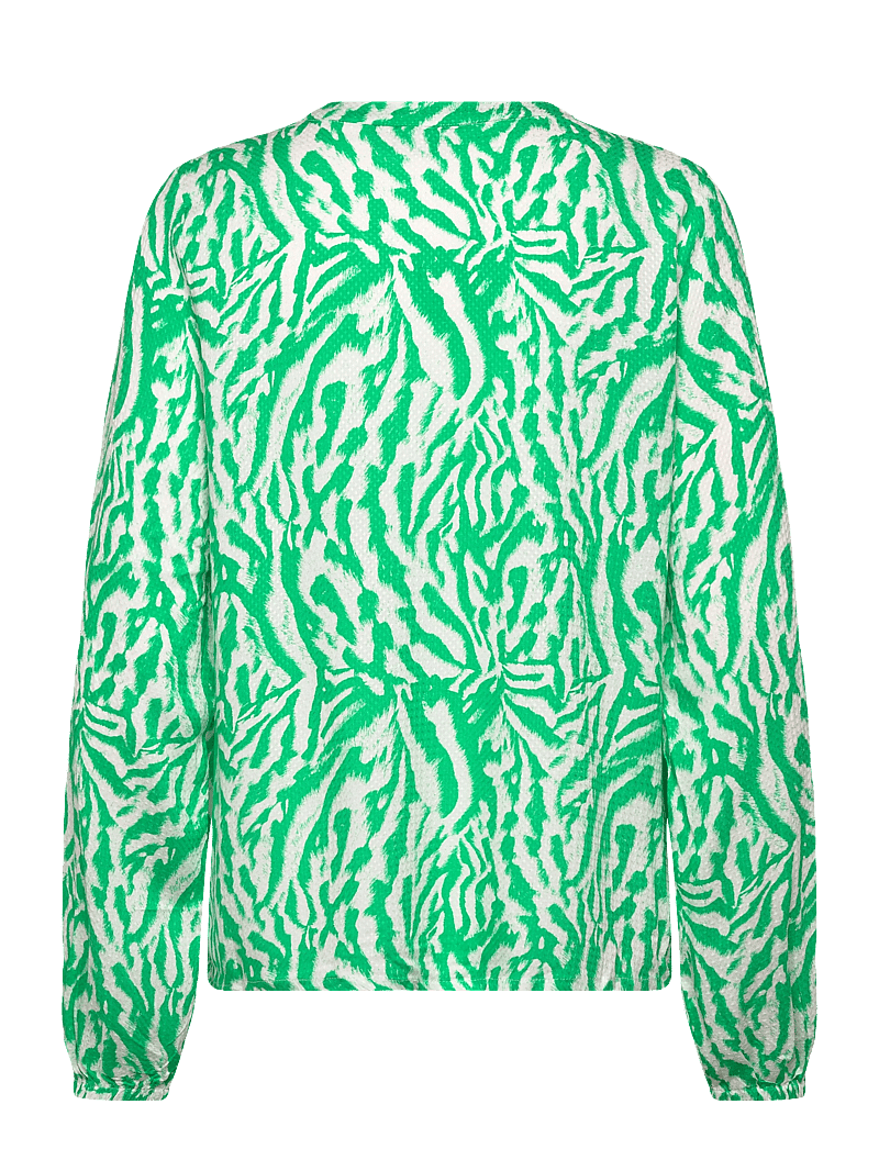 Kaffe - KAmathilde Blouse - langärmlige blusen - bright green/chalk s animal - 1