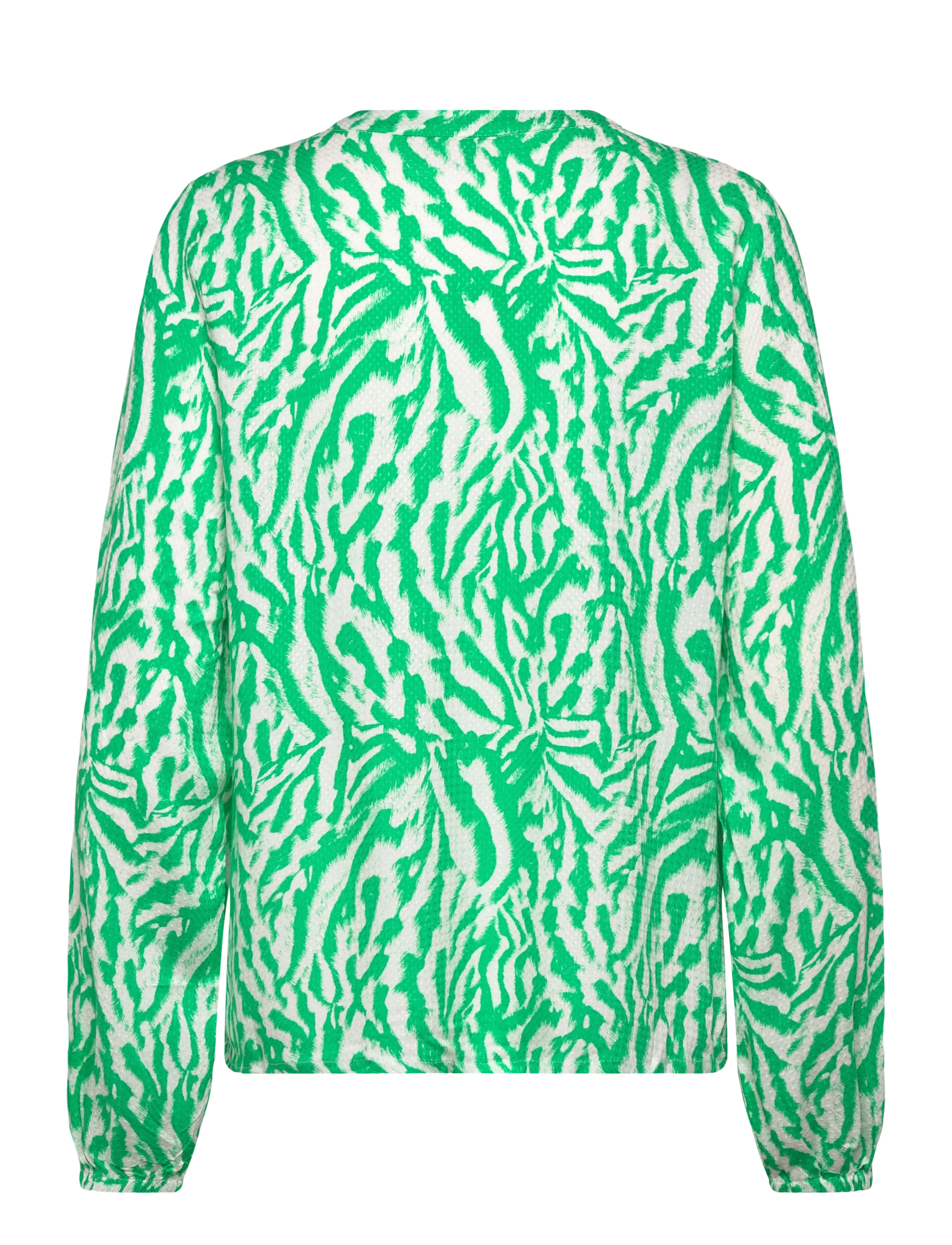 Kaffe - KAmathilde Blose - long sleeved blouses - bright green/chalk s animal - 1