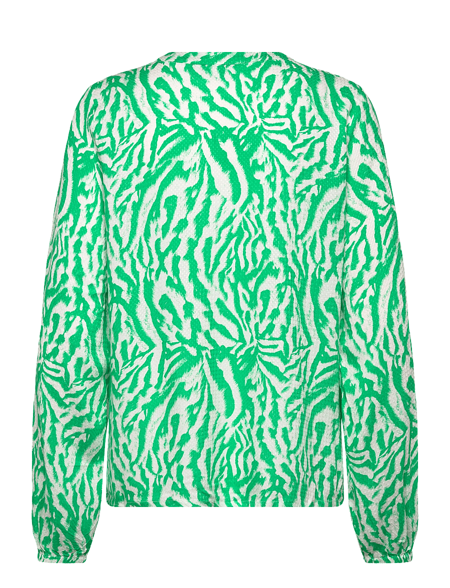 Kaffe - KAmathilde Blouse - langärmelige blusen - bright green/chalk s animal - 1