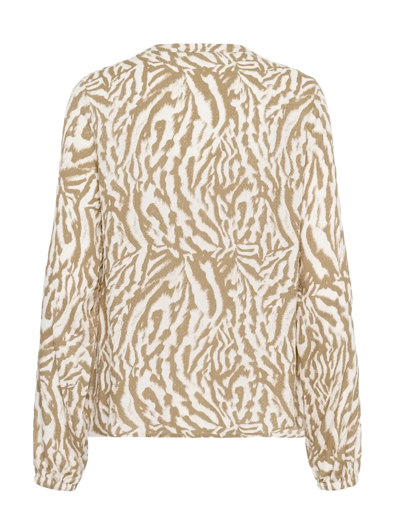 Kaffe - KAmathilde Blouse - långärmade blusar - petrified oak/chalk s animal - 2