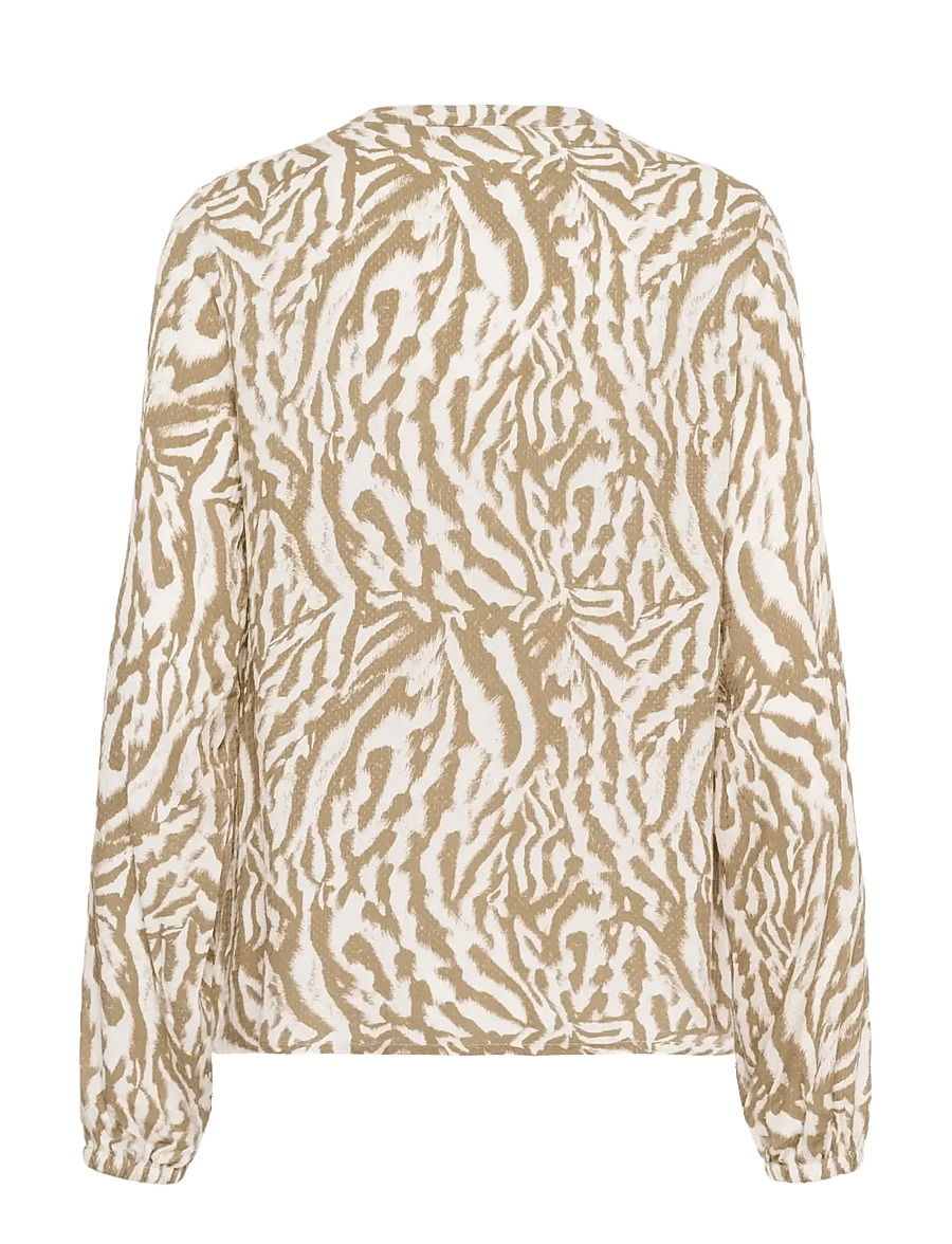 Kaffe - KAmathilde Blouse - bluzki z długimi rękawami - petrified oak/chalk s animal - 2