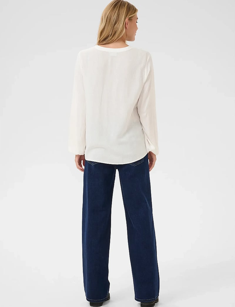Kaffe - KAmathilde Blouse - long sleeved blouses - chalk - 4