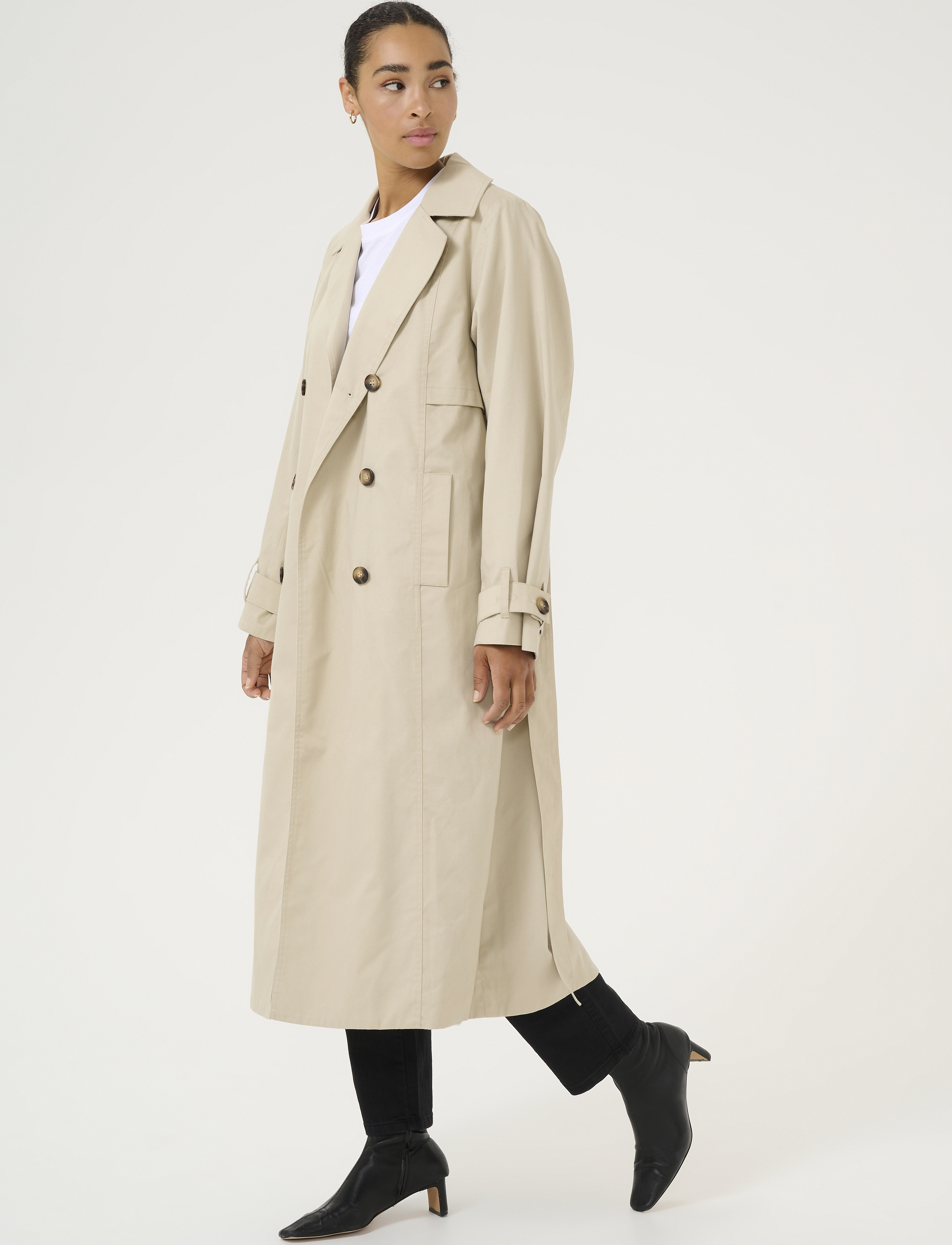 Kaffe Kapatricia Trench Coat, 46, Coats, Beige - Frauen