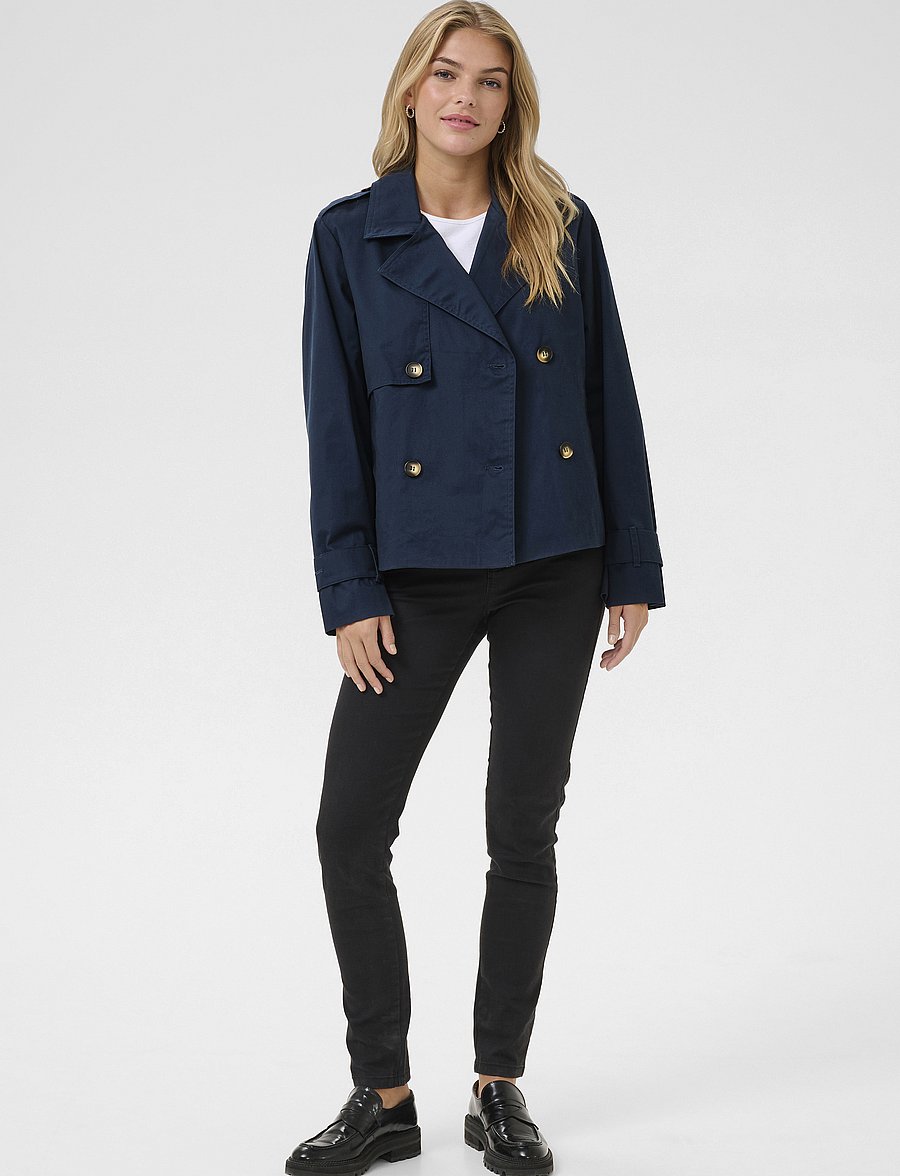 Kaffe - KApatricia Jacket - forårsjakker - midnight marine - 3