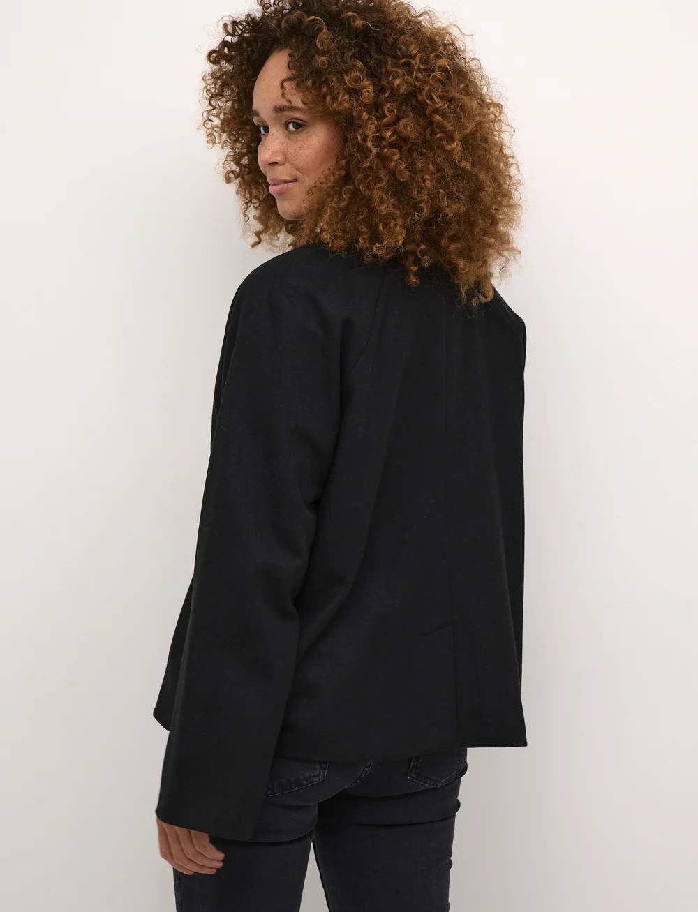 Kaffe - KAfanny Short Jacket - uldjakker - black deep cc - 4