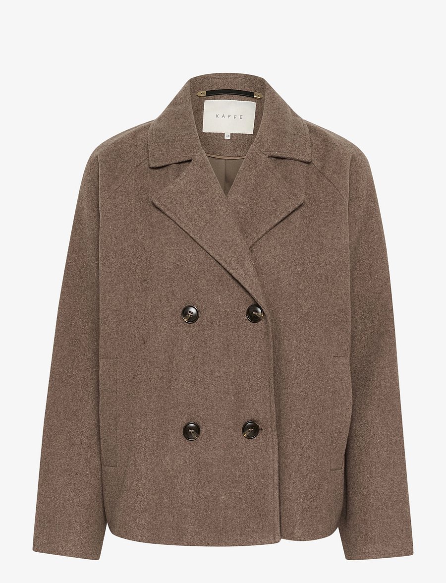 Kaffe - KAfanny Short Jacket - villased jakid - major brown c. - 1