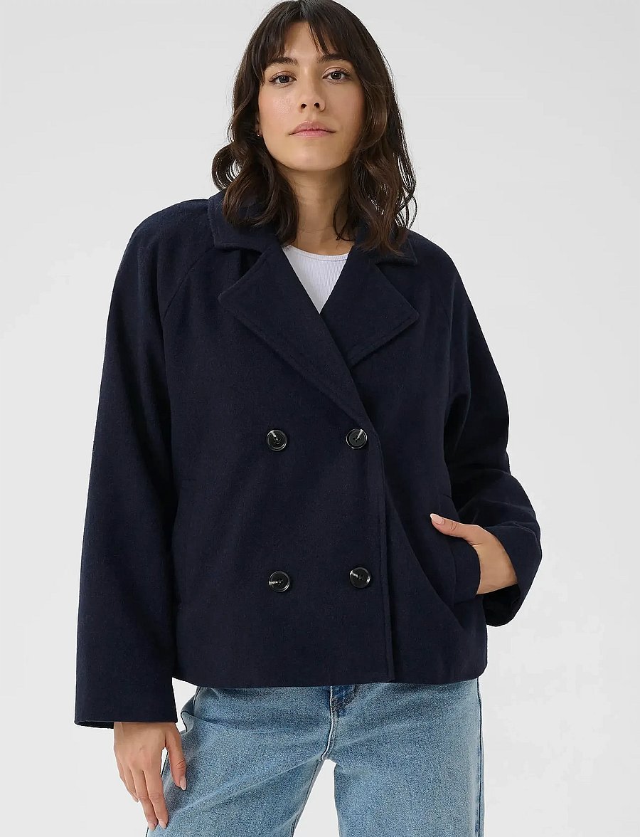 Kaffe - KAfanny Short Jacket - wolljacken - midnight marine cc - 0