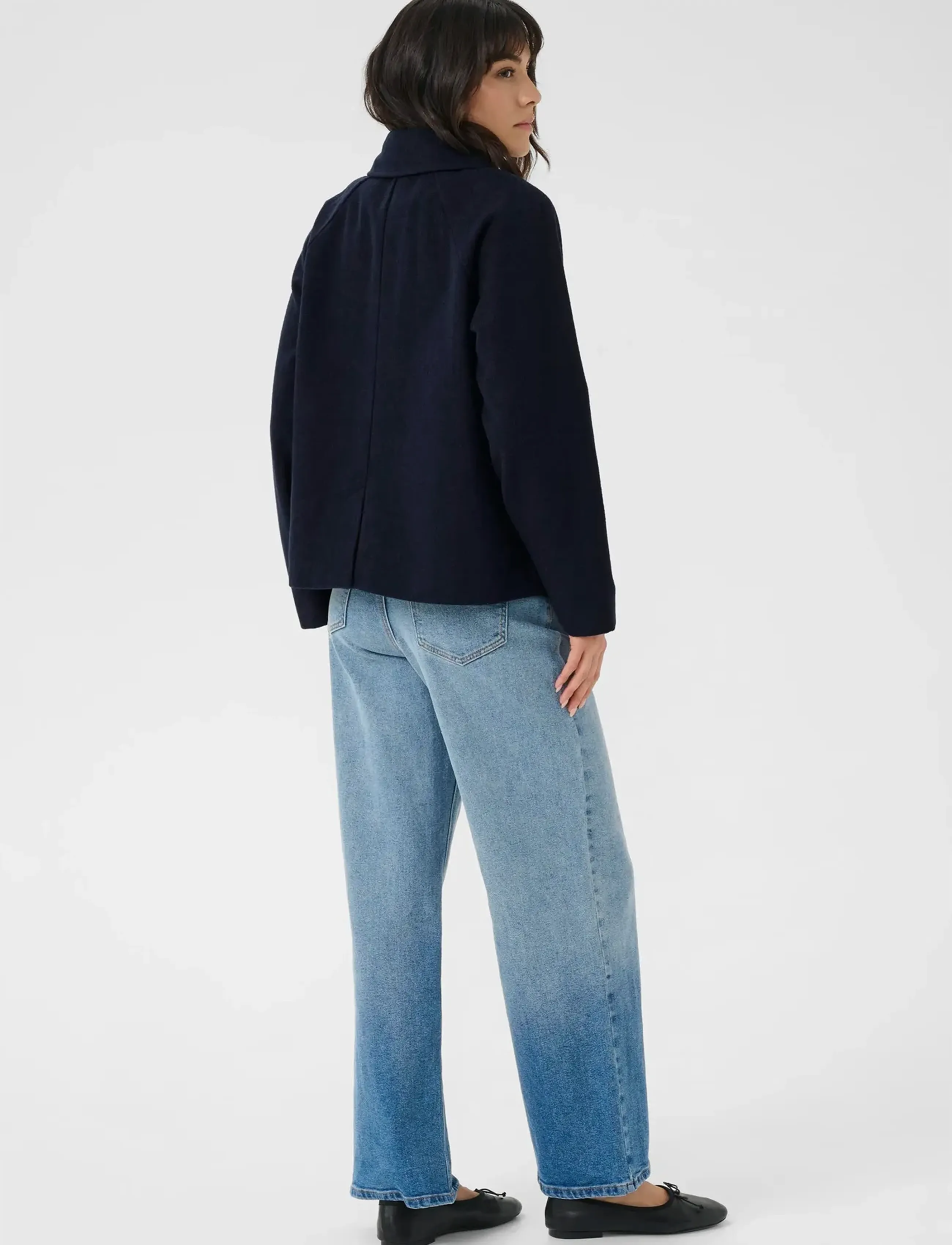 Kaffe - KAfanny Short Jacket - outerwear - midnight marine cc - 4