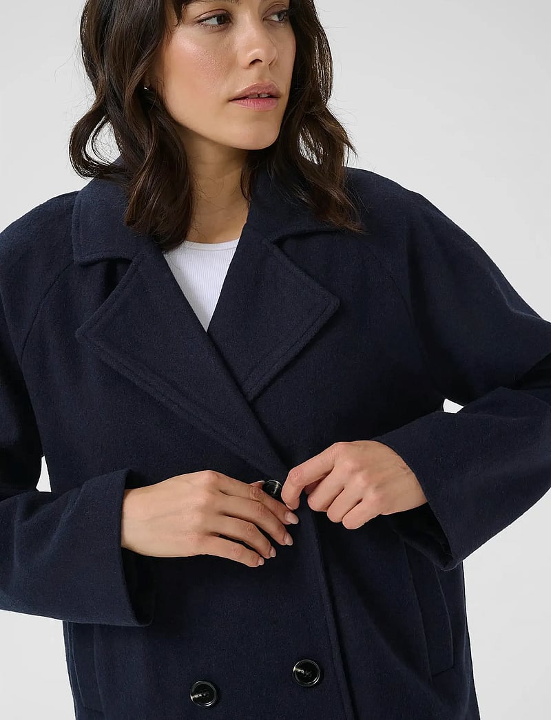 Kaffe - KAfanny Short Jacket - wolljacken - midnight marine cc - 5