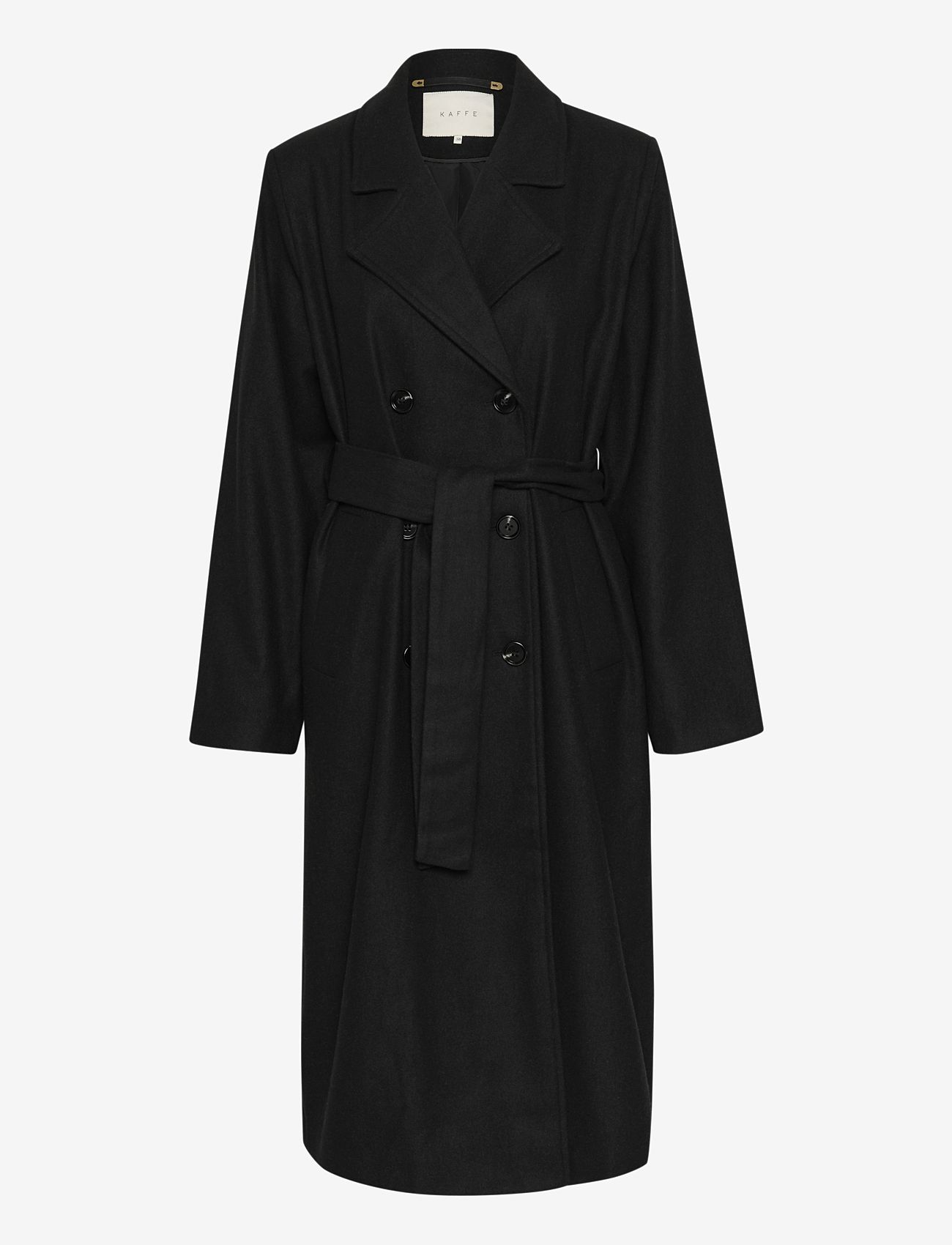 Kaffe - KAfanny Long Coat - frakker - black deep cc - 1