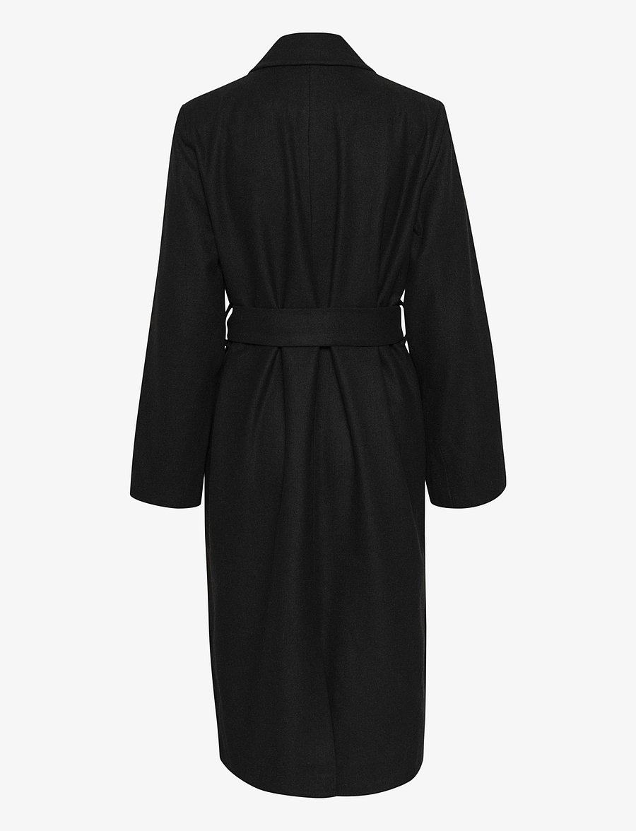 Kaffe - KAfanny Long Coat - coats - black deep cc - 2