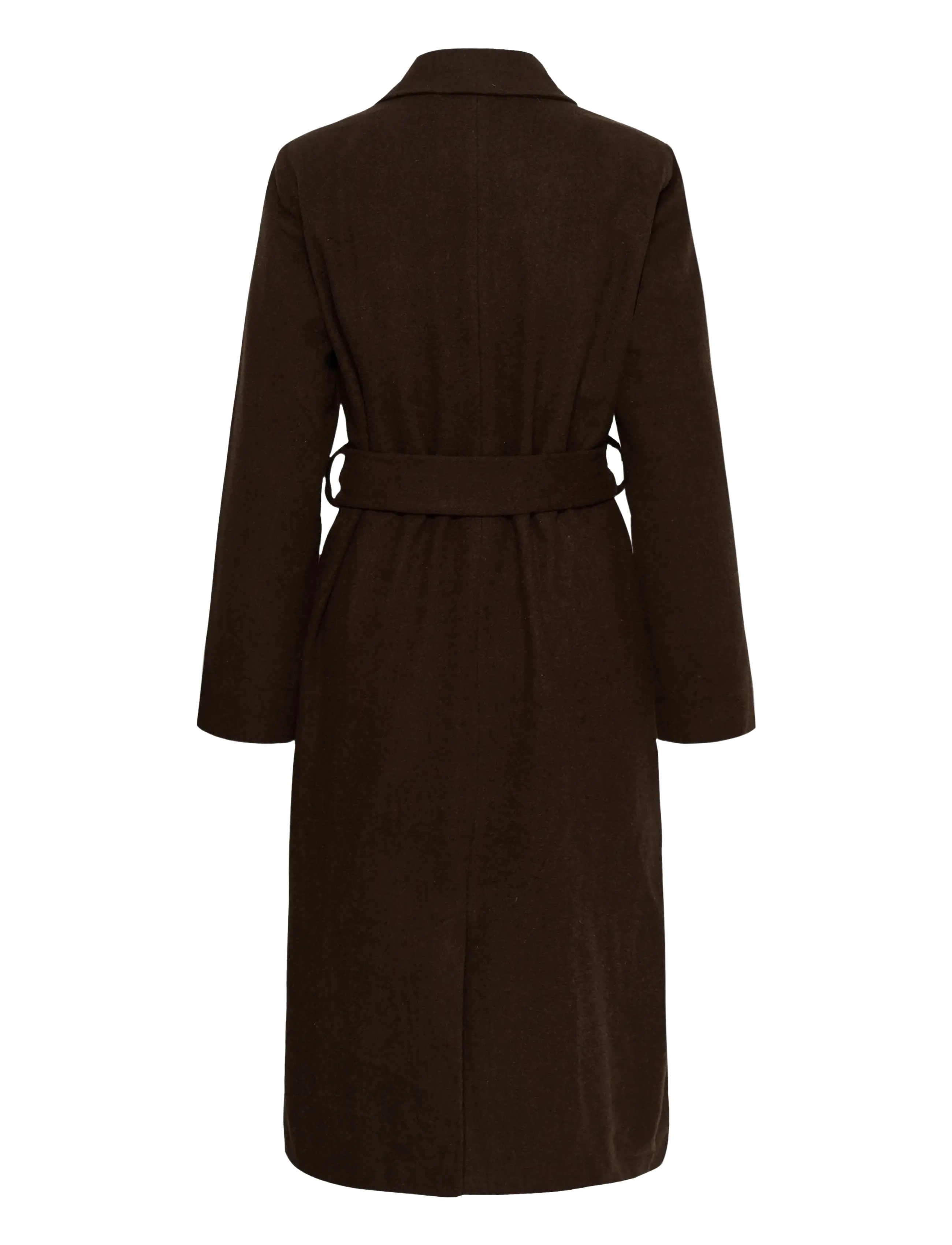 Kaffe - KAfanny Long Coat - coats - chocolate brown - 1