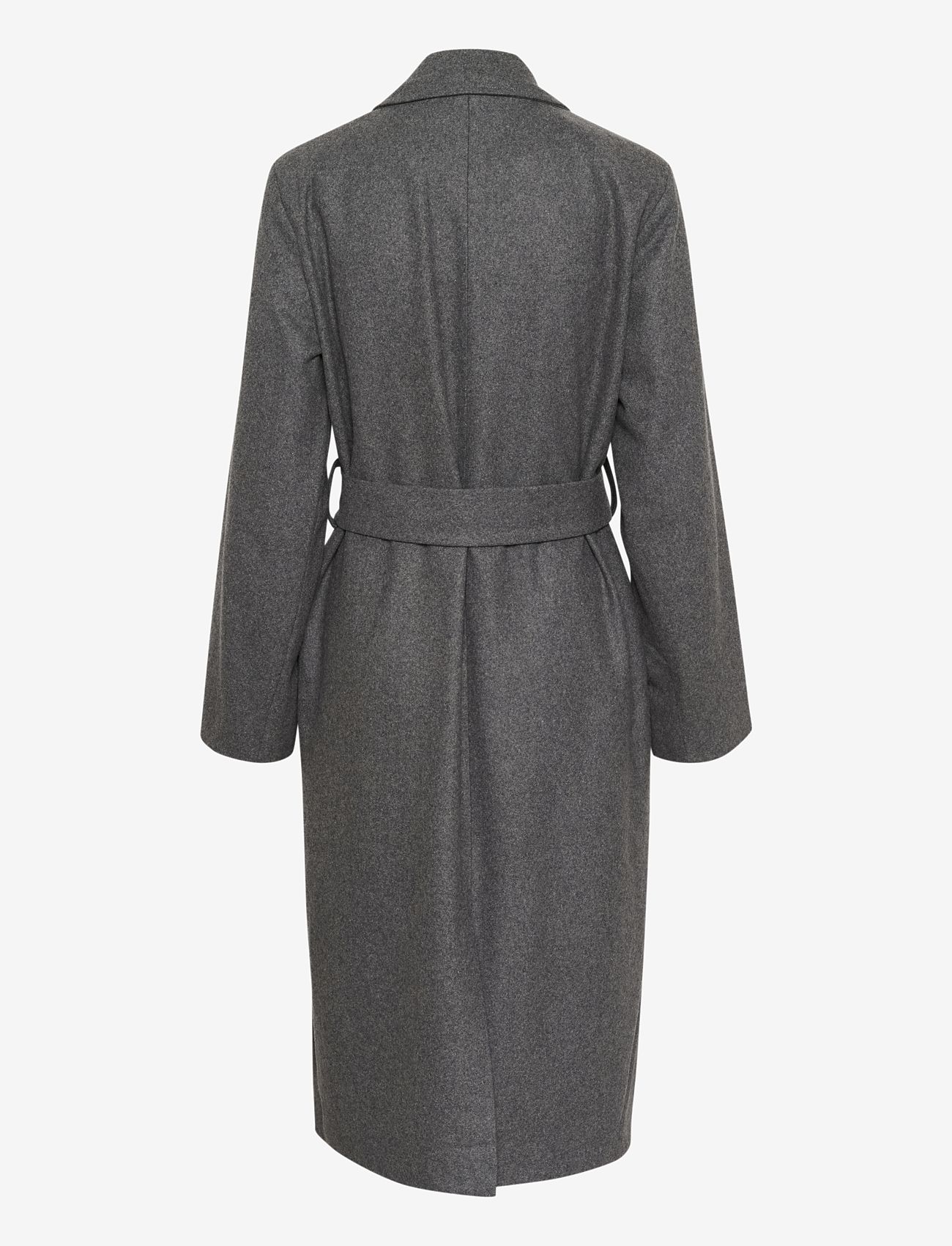 Kaffe - KAfanny Long Coat - ytterkläder - grey melange - 2